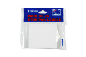 Fischer Pack of 24 Front of Bin Cardboard Labels - White