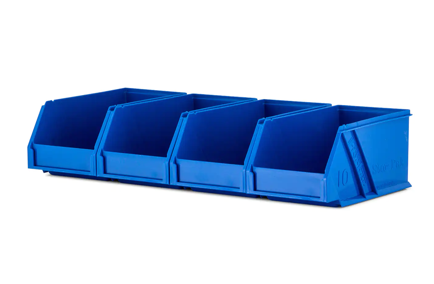 Fischer Plastic Medium Stor-Pak 10 Bins with Hanging Rail Kit - Blue