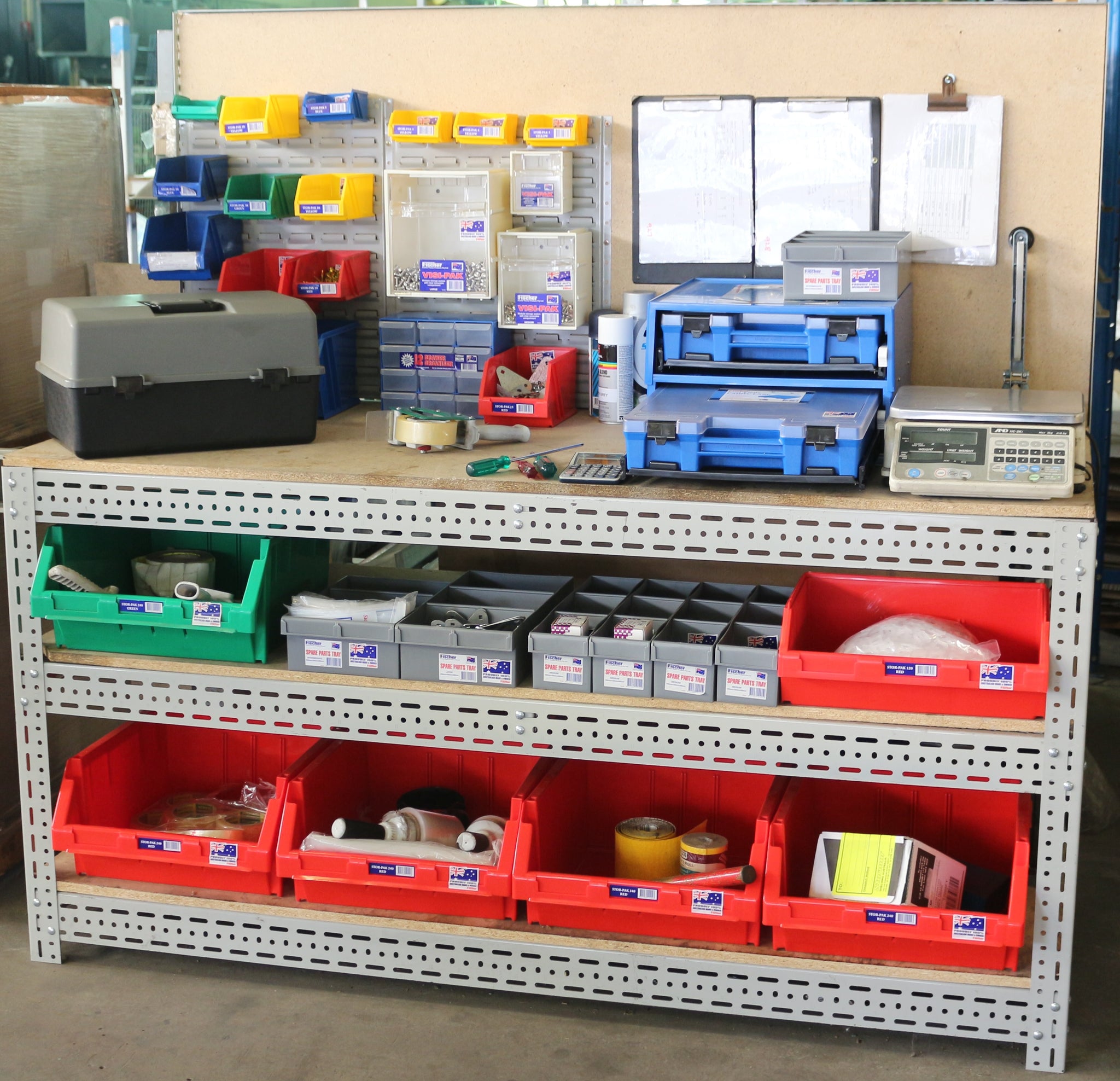 Australian Made Metal Louvre Panels - Grey Powdercoat - Stormor Shelving