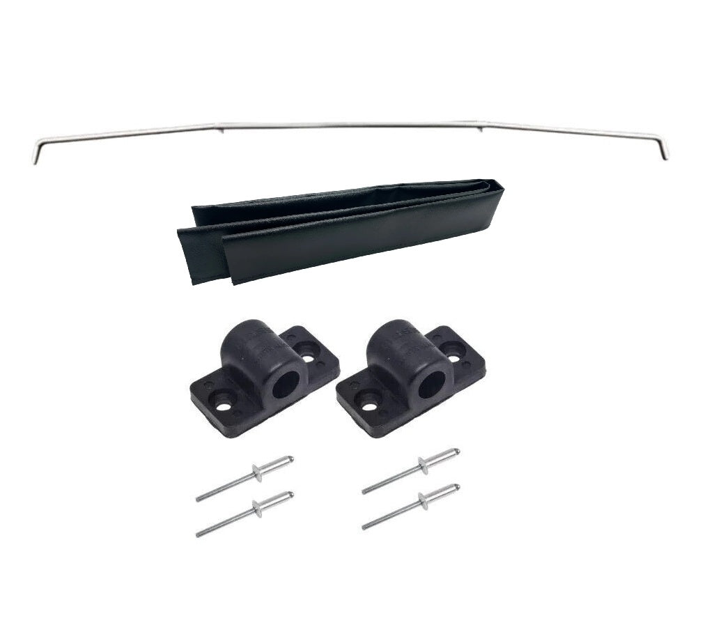 Tonneau Rod Support Bar Replacement Kit with Sheath, Brackets and Pop Rivets