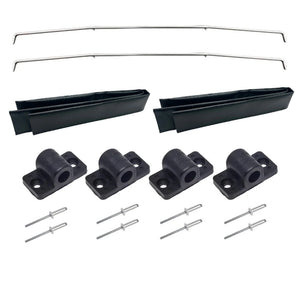 Tonneau Rod Support Bar Replacement TWIN Kit with Sheath, Brackets and Pop Rivets