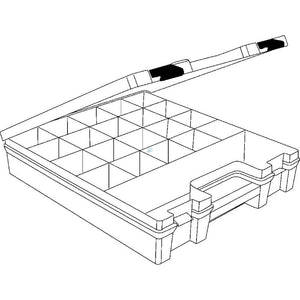 Fischer Plastics Ezi-Pak Carry Case Blue Base Clear Lid with Two Clips