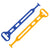 Fischer Plastic Utility Straps 2 Pack - Blue and Yellow