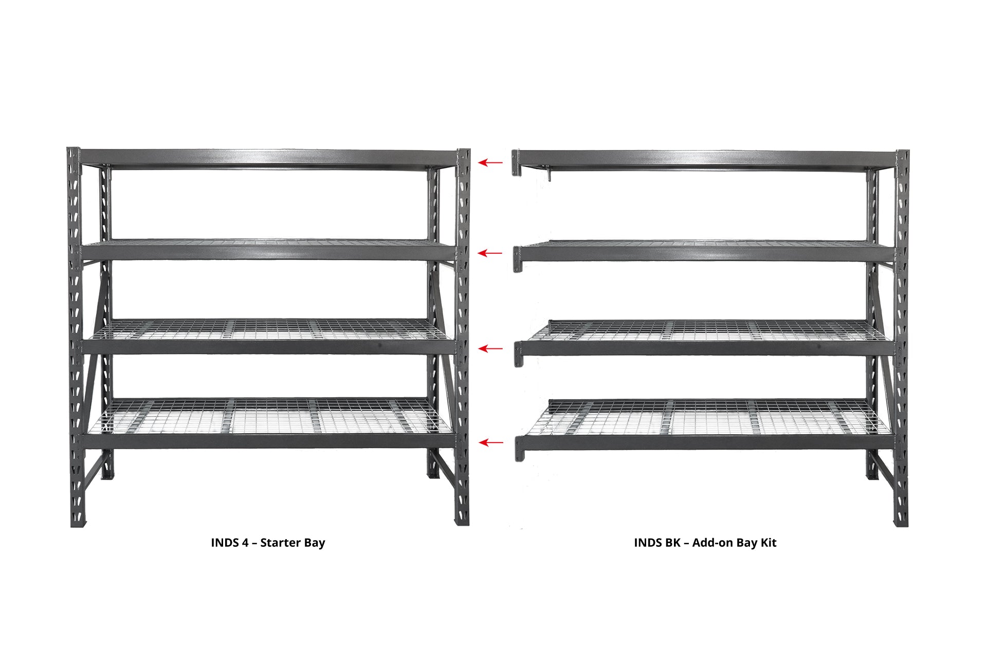 Industrial Shelving Heavy Duty Racks and Bays - Hammertone Grey ...