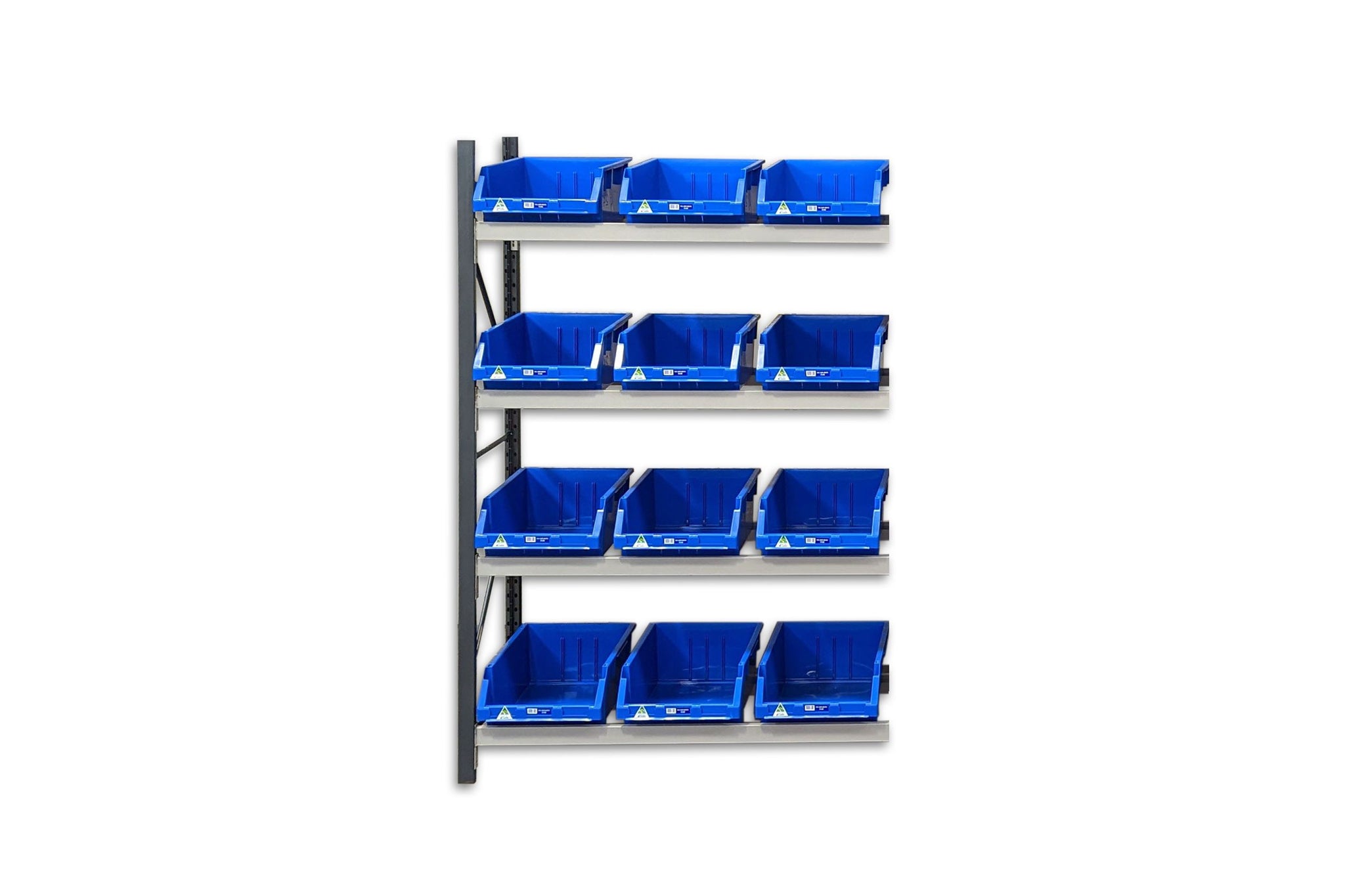 Continner Rack Stormor Premium Longspan Container Rack with Plastic Bins - Stormor ...
