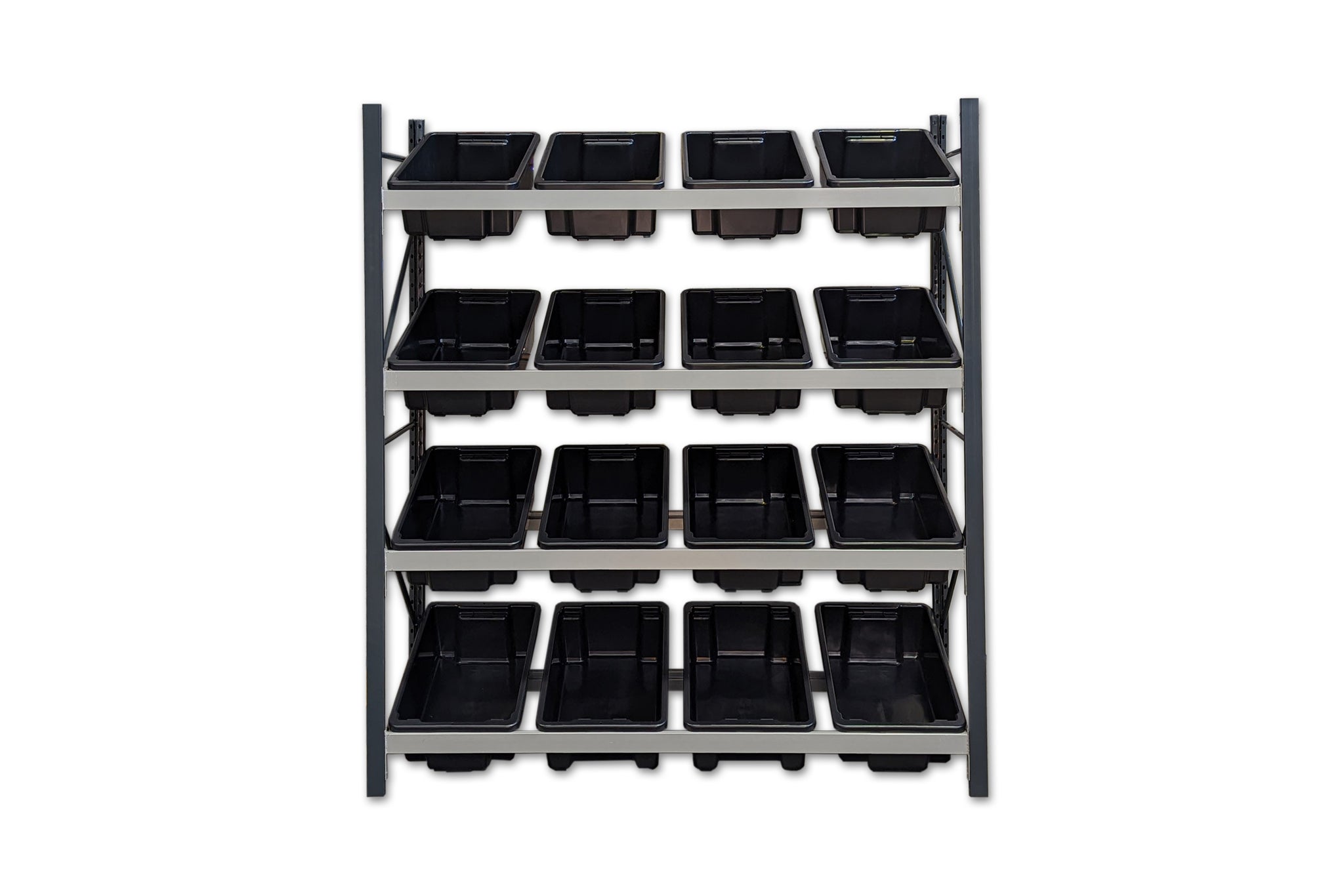 Stormor Premium Longspan Tub Rack with Plastic Bins - Stormor Shelving
