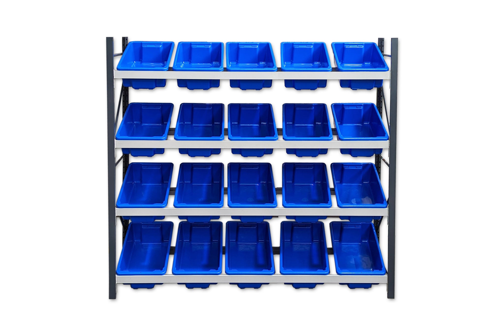 Stormor Premium Longspan Tub Rack with Plastic Bins - Stormor Shelving